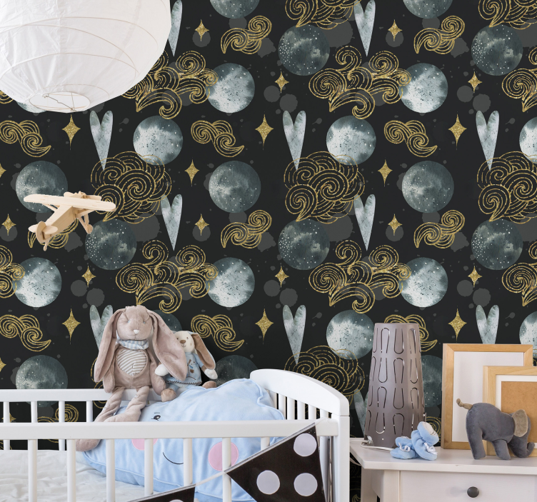 Akvarell nattstjernetapet - Tenstickers