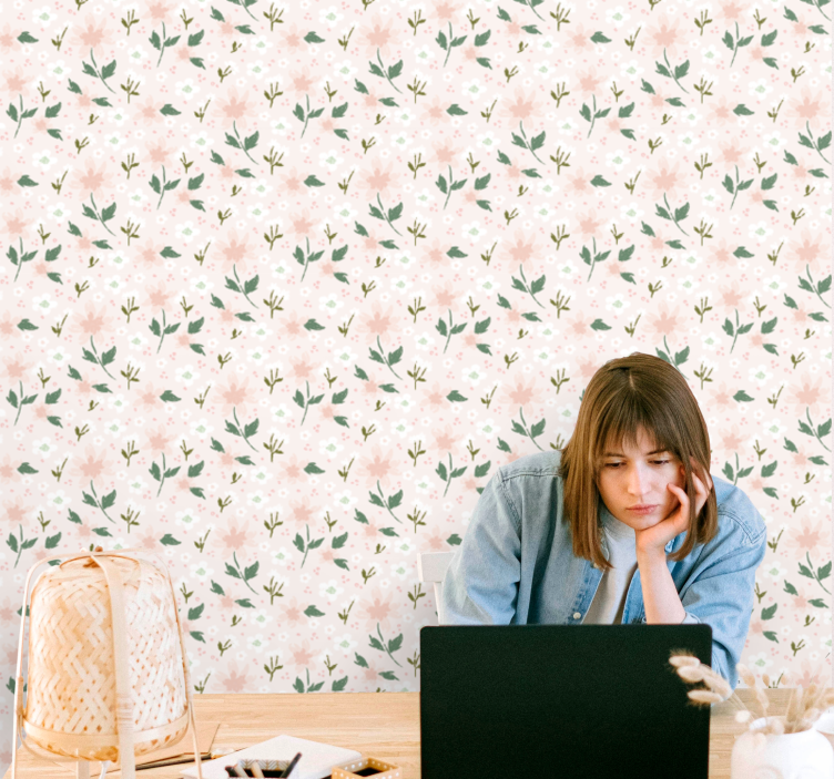 Bakgrunn av bucolic design tapet kjøkken - Tenstickers