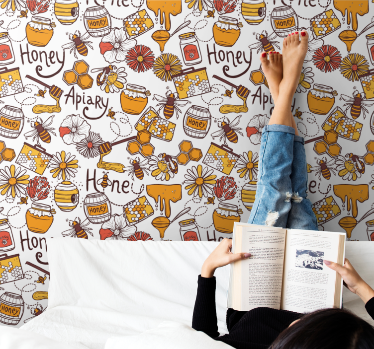 Bikube glede tapet kunst - Tenstickers