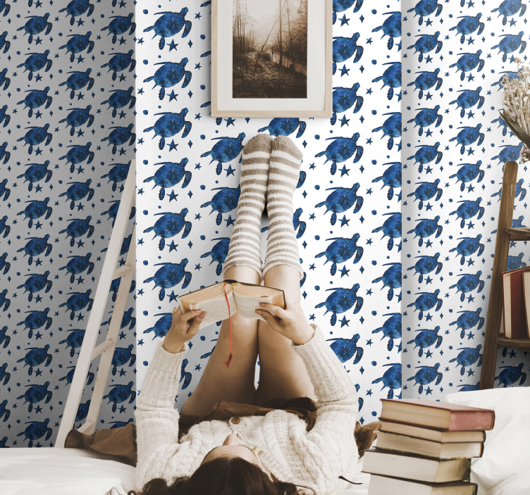 Blå havskilpadder tapet dyr - Tenstickers