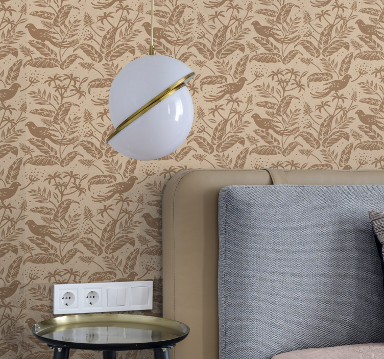 Botanisk fortryllelse tapet blomste - Tenstickers