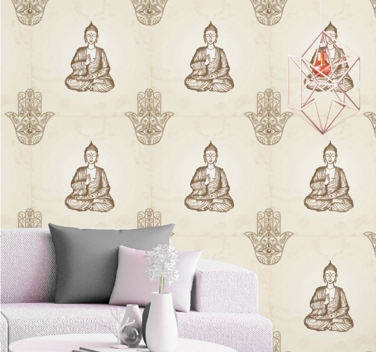 Buddha motiv tapet kunst - Tenstickers