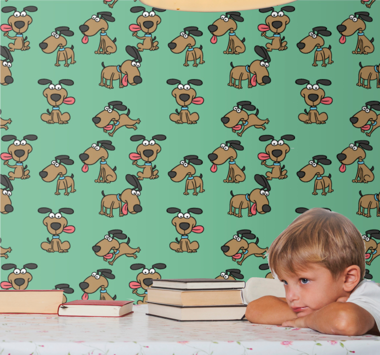 Canine tegneserie moro hund tapet - Tenstickers