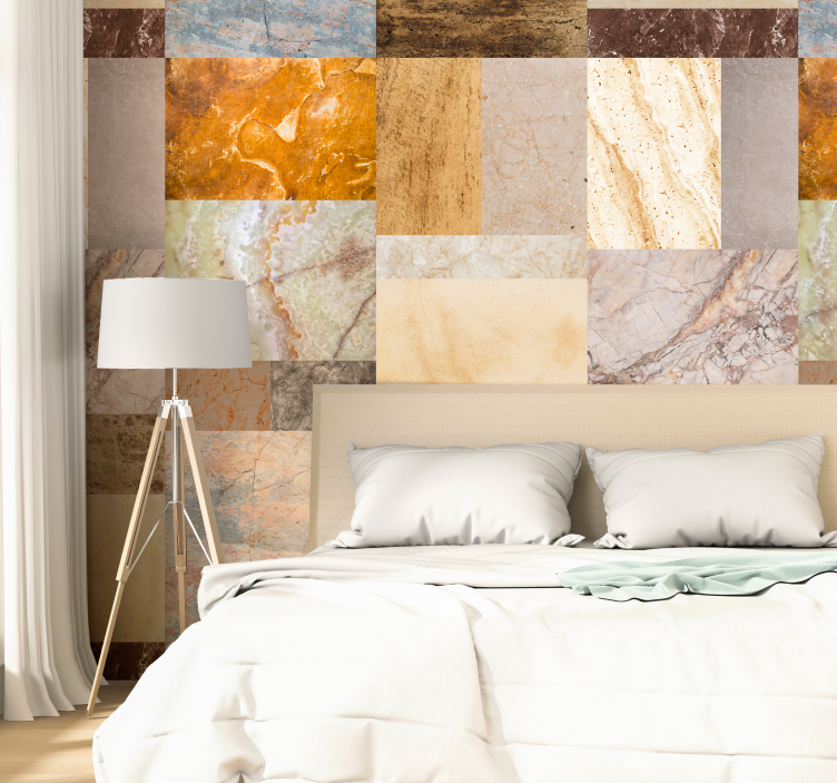 Eleganse av marmor teksturert tapet - Tenstickers