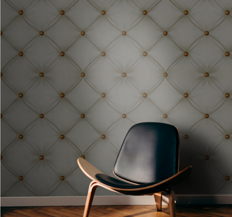 Grått polstret motiv tapet annet - Tenstickers