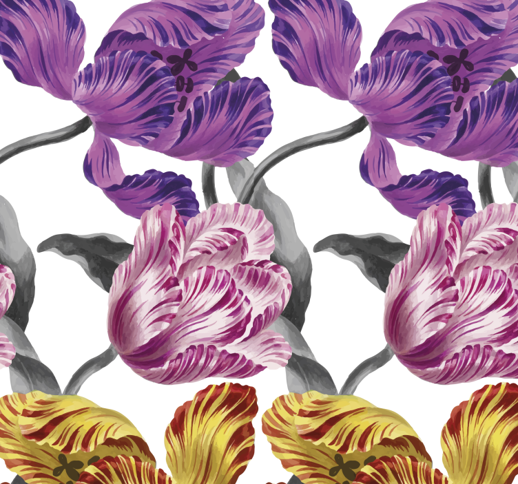 Elegante tulipaner tapet blomster - Tenstickers