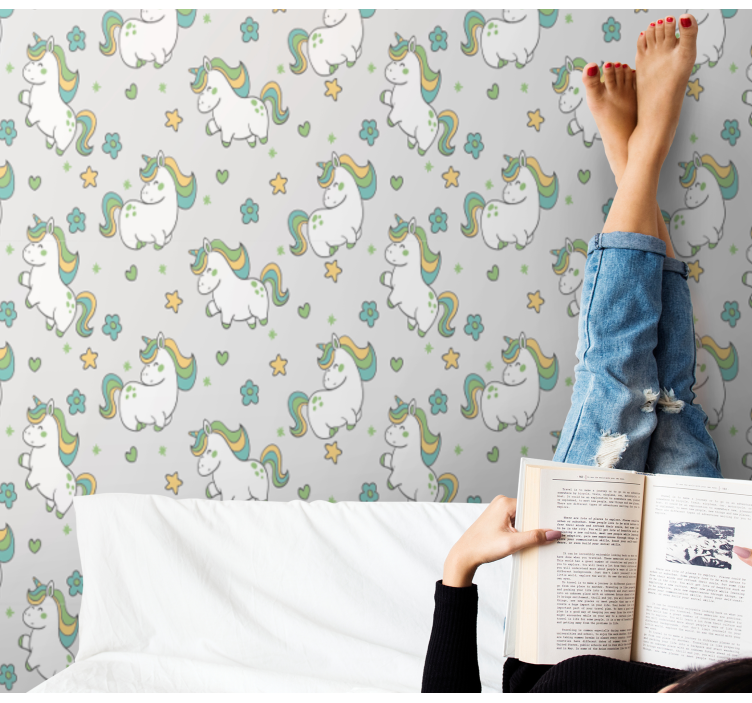 Enhjørning fantasi tapet barn - Tenstickers