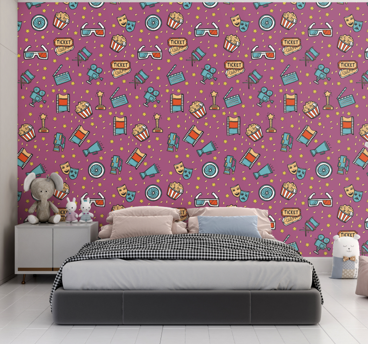 Filmkveld - tapet for jentebarn - Tenstickers