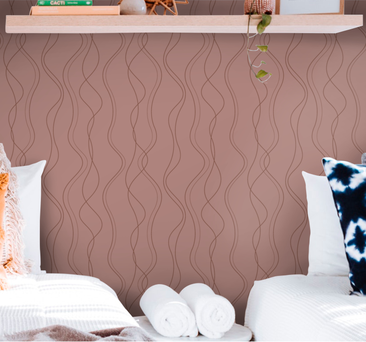 Flytende linjemønstre tapet abstrakt - Tenstickers