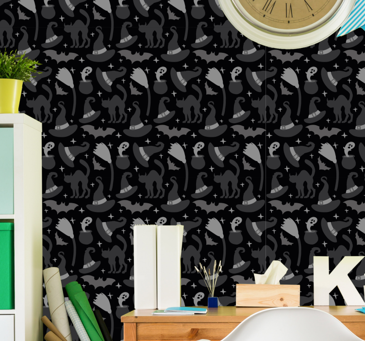 Forskjellige skumle skapninger halloween tapeter - Tenstickers