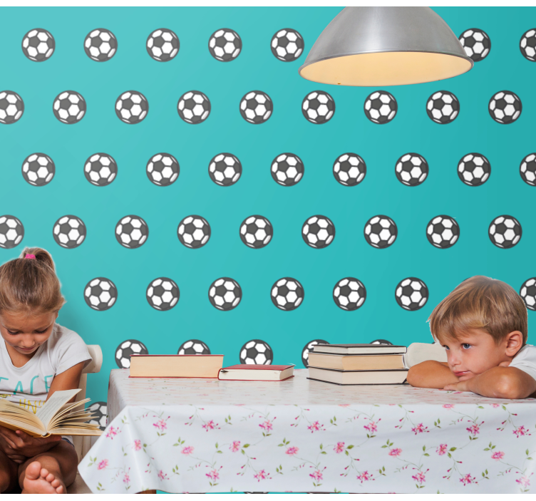 Fotball ballonger design tapet barn - Tenstickers
