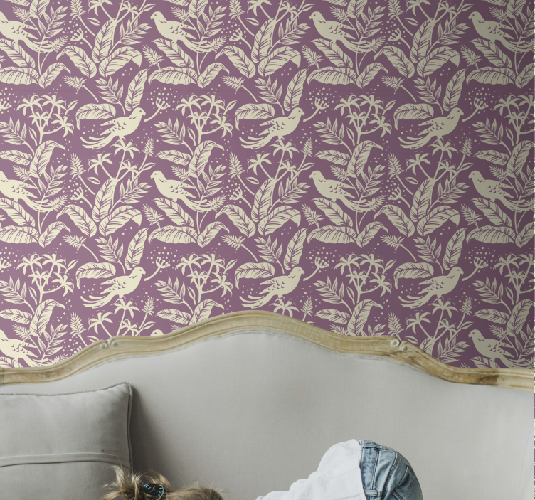 Fugler på grenene dyr tapet - Tenstickers