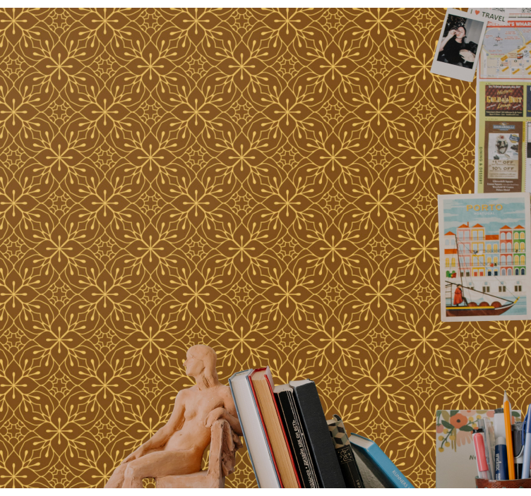 Geometriske blomster tapet fliser - Tenstickers