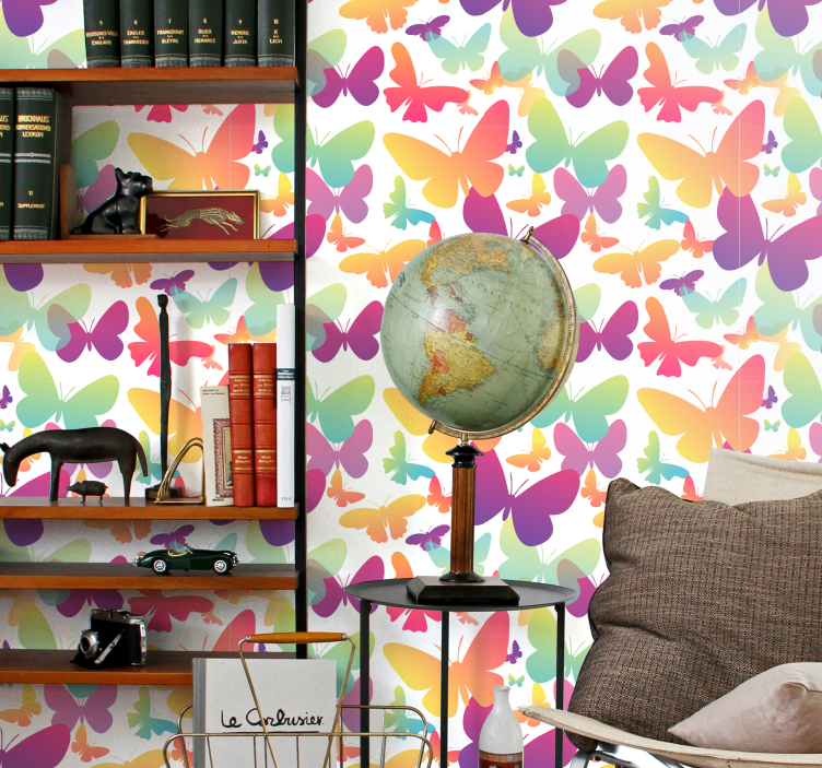 Gradient sommerfugler tapet - Tenstickers