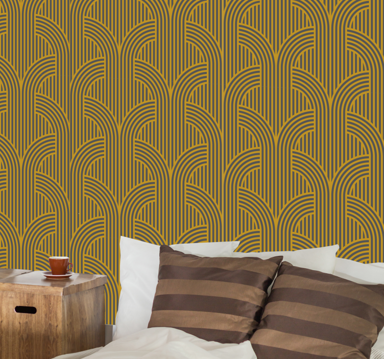 Gylden vintage dekorativ vintage tapet - Tenstickers