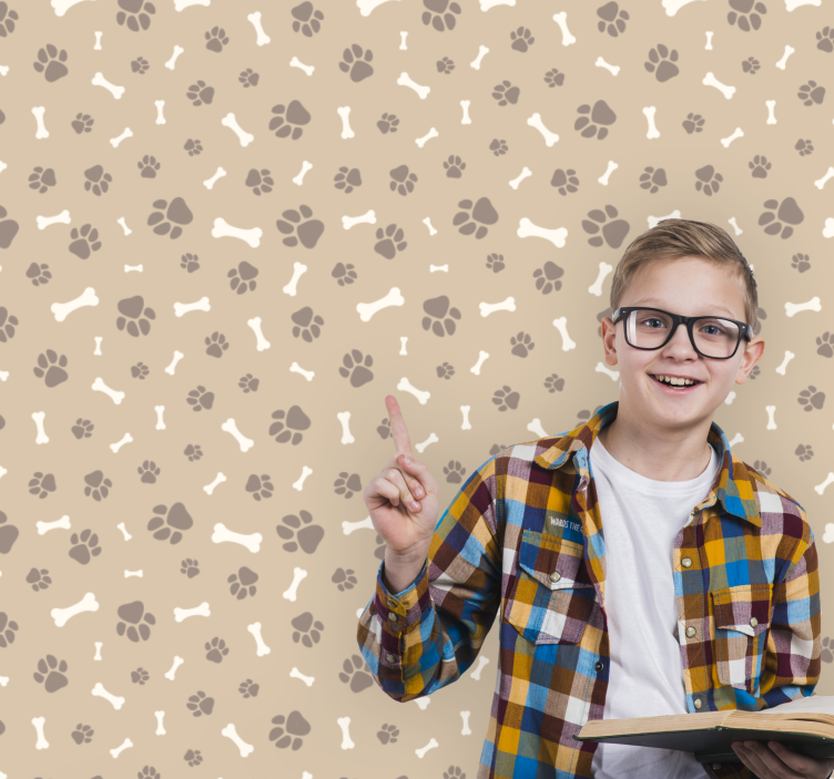 Hundesilhuetter hund tapet - Tenstickers