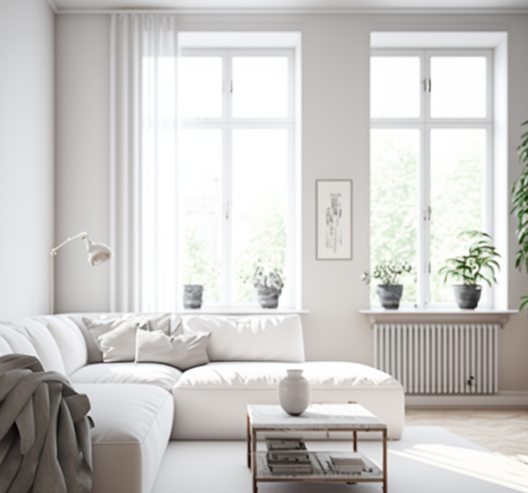 Hvit tapet hvit - Tenstickers