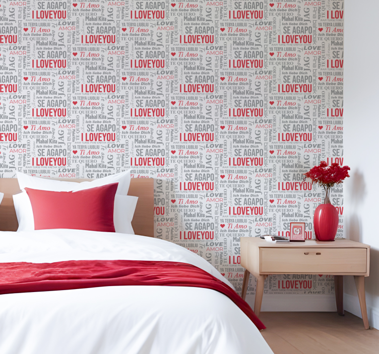 i love you forskjellige språk tapet bokstaver - Tenstickers