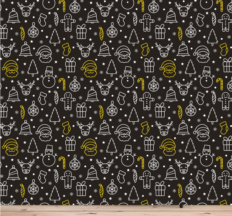 Ikoner for høytiden jul tapet - Tenstickers