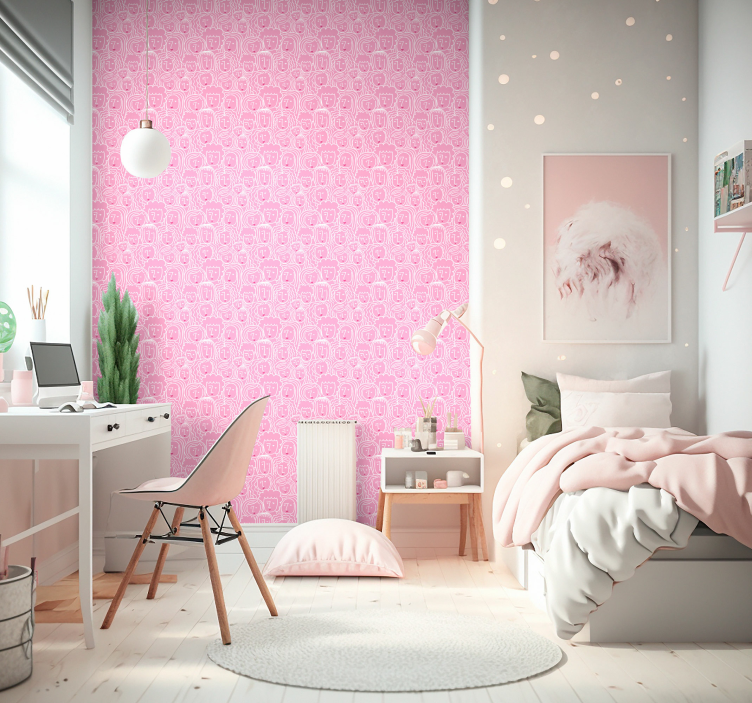 Jenter ansikter kunst tapet - Tenstickers