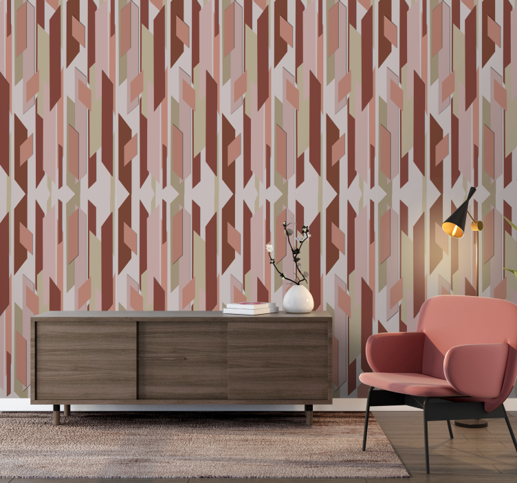 Jordbær felt abstrakt tapet - Tenstickers