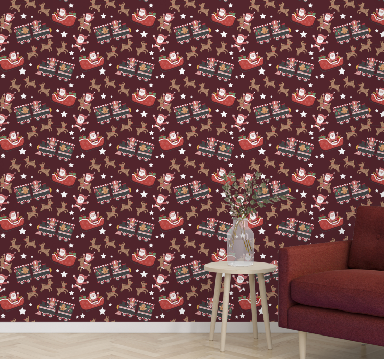 Julenissen slede jul tapet - Tenstickers