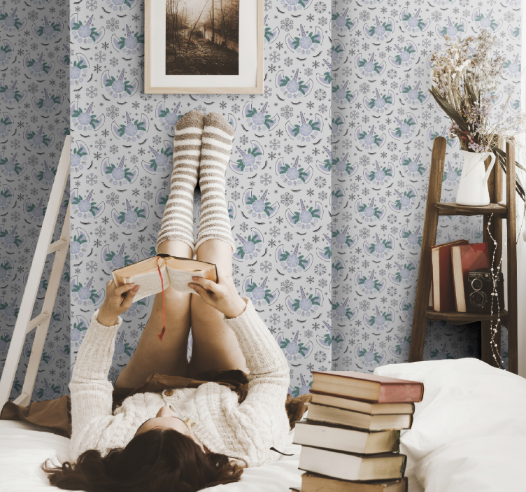 Koselig floral retrett tapet blomste - Tenstickers