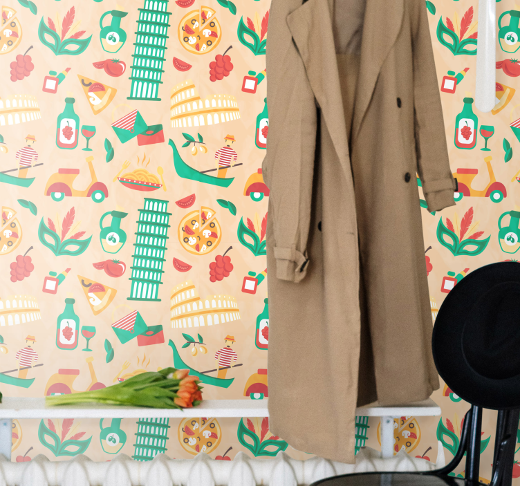 Kulturelle matmotiver tapet kunst - Tenstickers