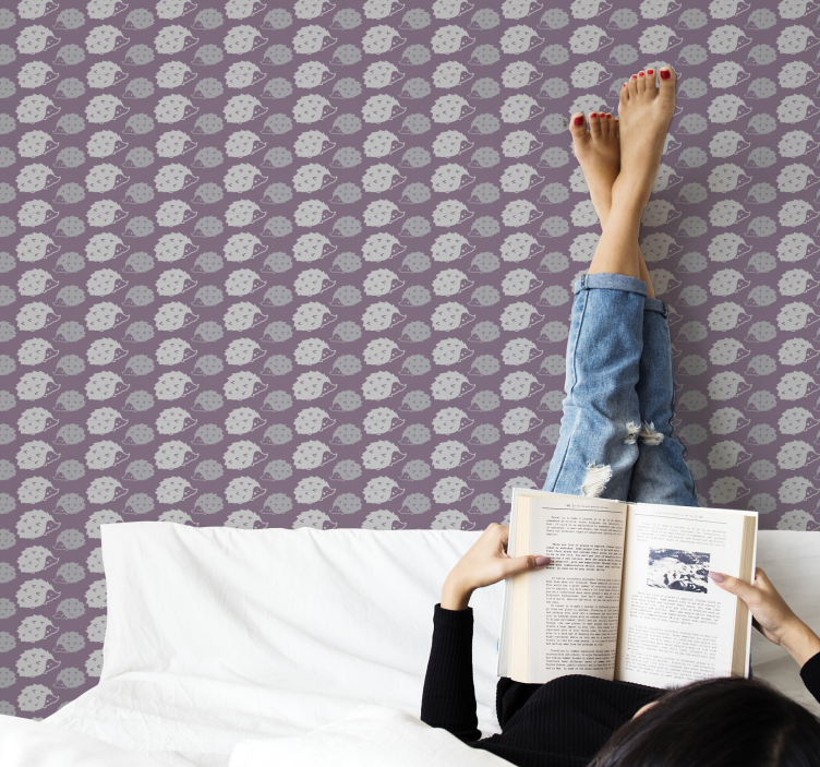 Lilla pinnsvin mønster tapet dyr - Tenstickers