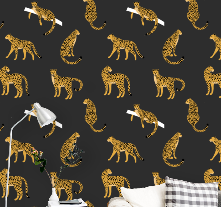 Leopardflekker motiv leopard tapet - Tenstickers