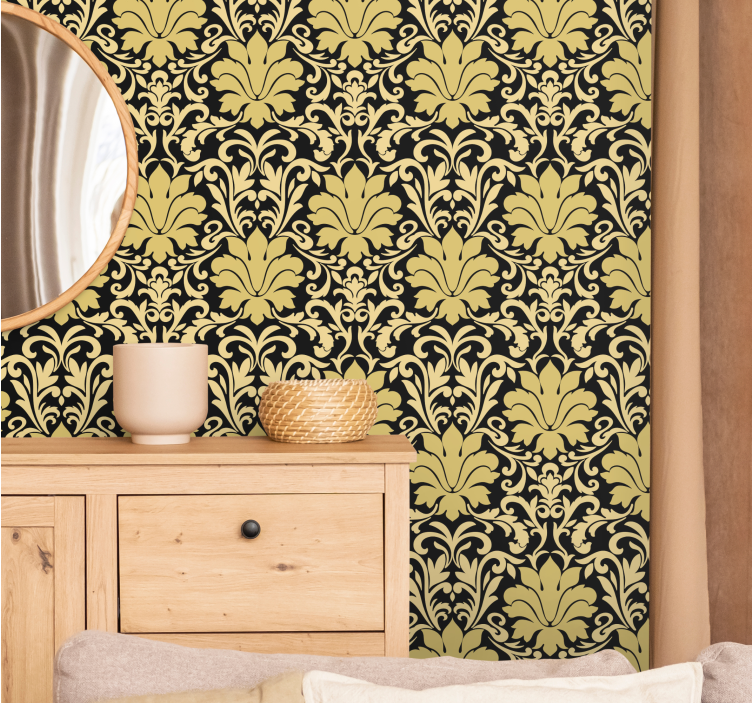 Luksus damask stil tapet klassisk - Tenstickers