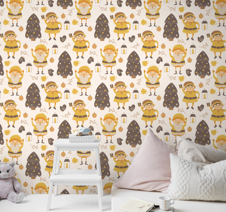 Morsomme julenisser barn tapet - Tenstickers