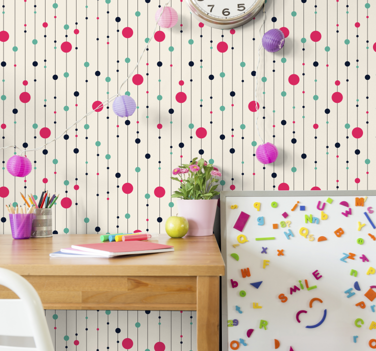 Morsomt polka dot tapet for deg! - Tenstickers