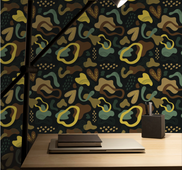 Organiske formmønstre tapet abstrakt - Tenstickers