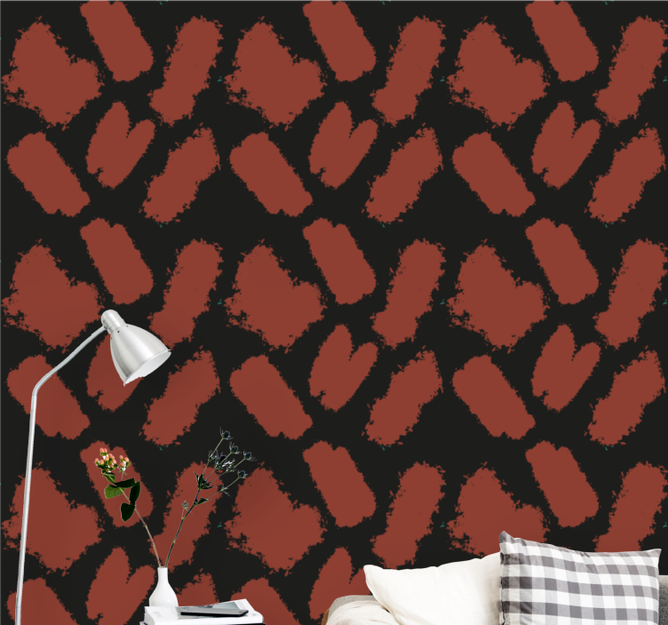 Penselstrøk tekstur geometrisk tapet - Tenstickers