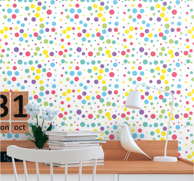 Polka dot eksplosjon tapet sirkler - Tenstickers