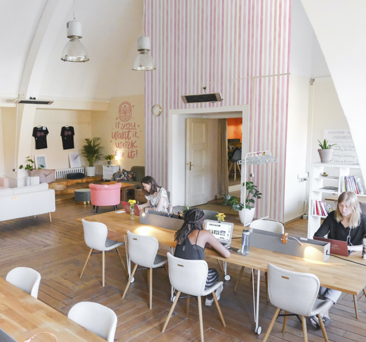 Rosa akvarell vertikale striper tapet - Tenstickers