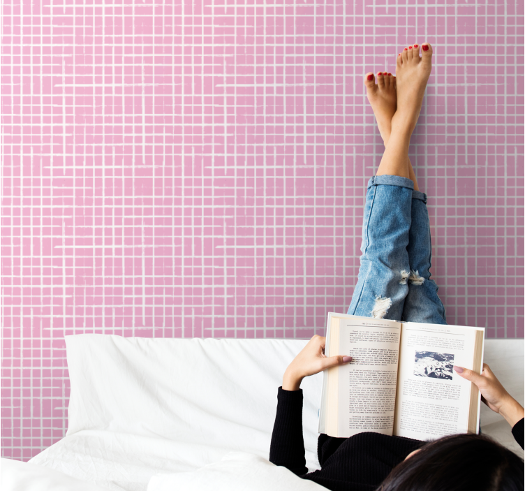 Rutenettmønsteratmosfære tapet firkant - Tenstickers