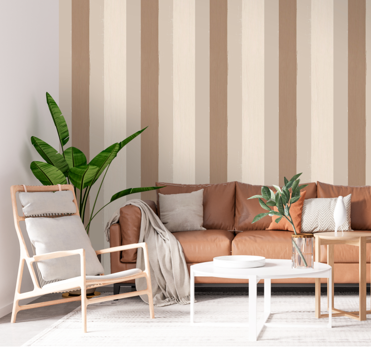 Sand farge tapet vertikalt - Tenstickers