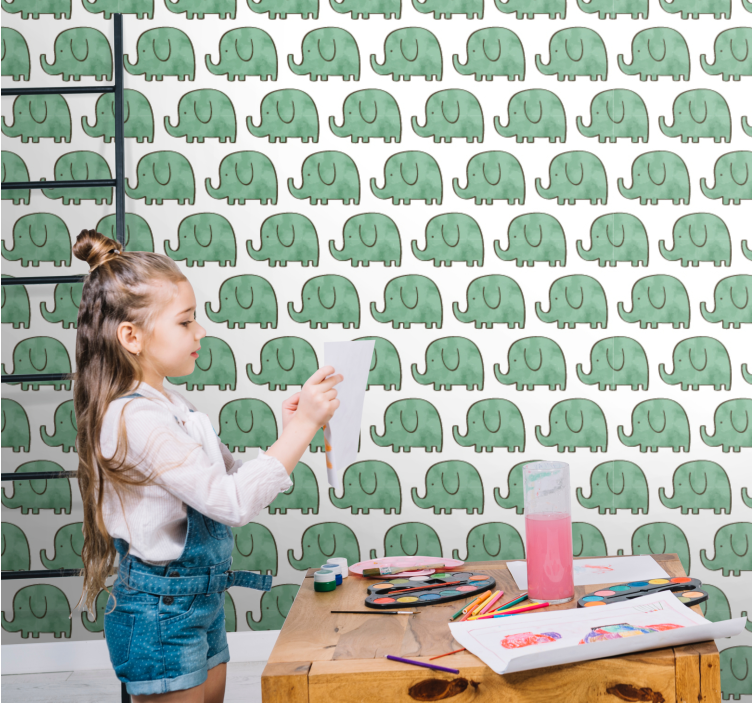 Sjarmerende elefanter elefant tapet - Tenstickers