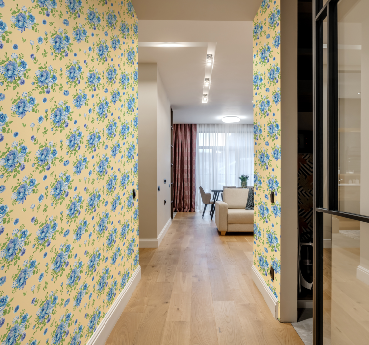 Skinnende gang korridor tapet - Tenstickers