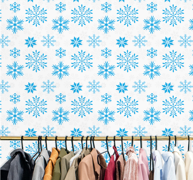 Snøkrystall tapet fliser - Tenstickers