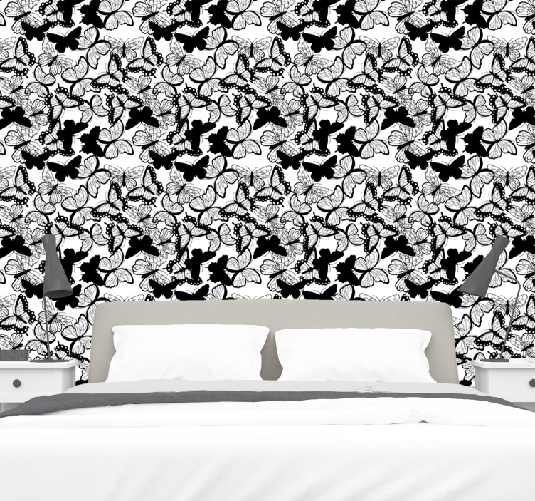 Sommerfugloverflod tapet sommerfugl - Tenstickers