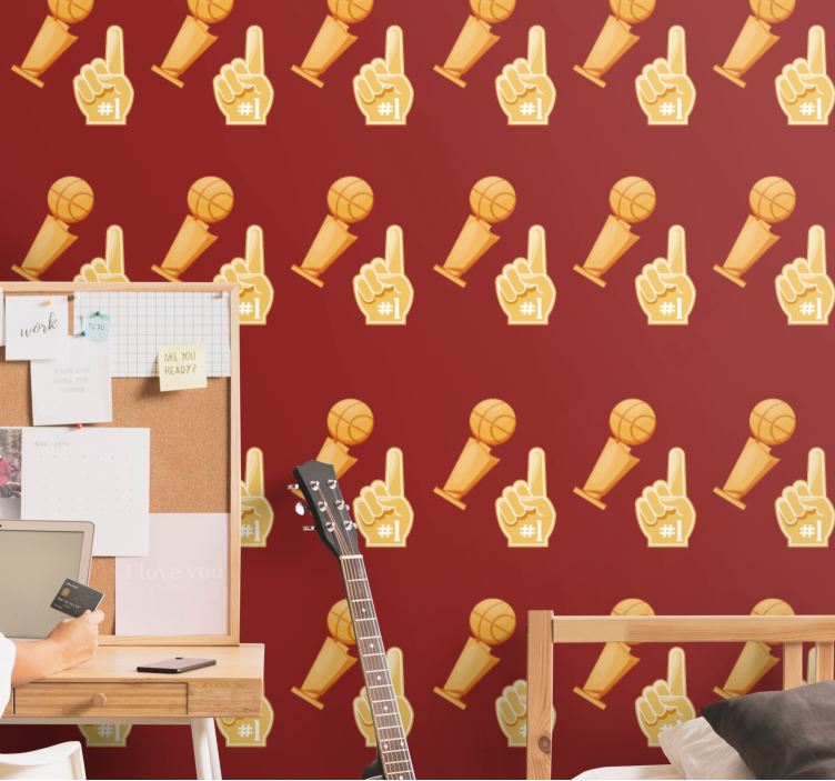 Sports gest motiv tapet kunst - Tenstickers