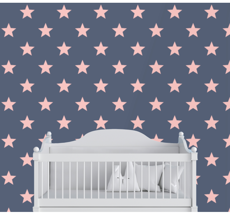 Stjerneklar nattmønster tapet stjerne - Tenstickers