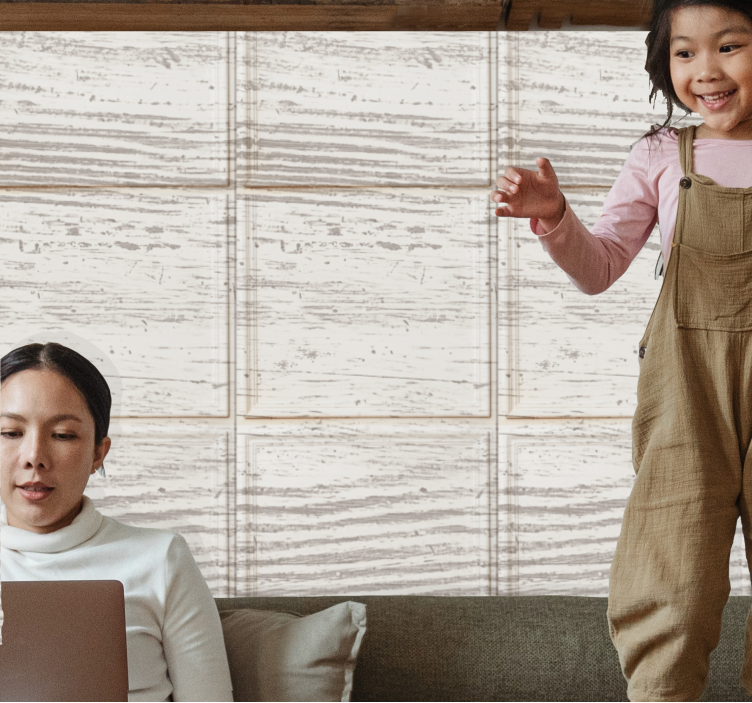 Beige paneler motiv tapet stein - Tenstickers