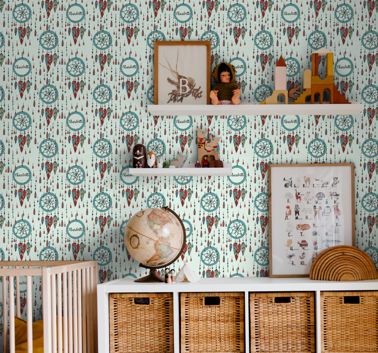 Barnas tapet med navn drømmefanger - Tenstickers