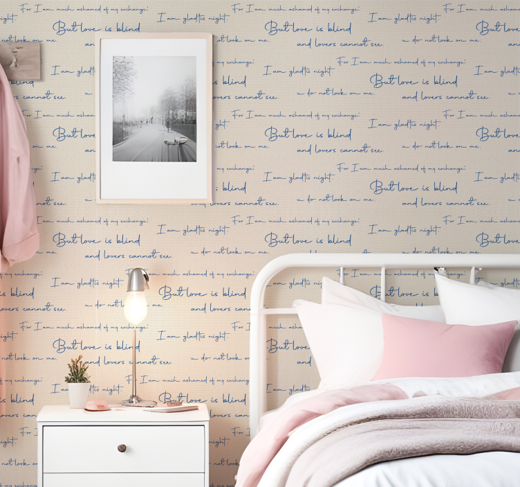 Tekstilkart tapet bokstaver - Tenstickers