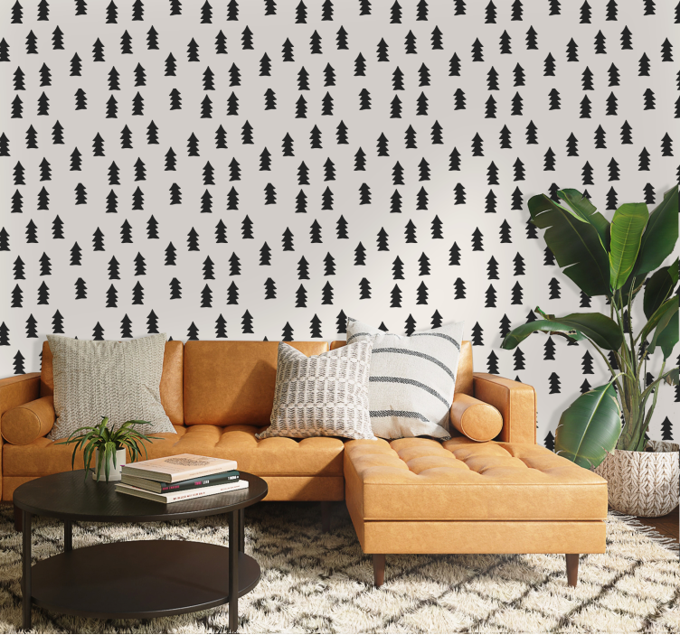 Trær mønster tapet natur - Tenstickers
