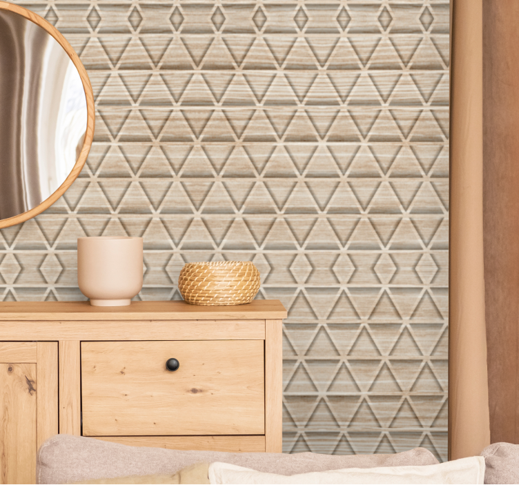 3d teksturlag tapet trekant - Tenstickers